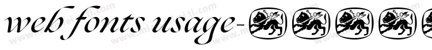 web fonts usage字体转换